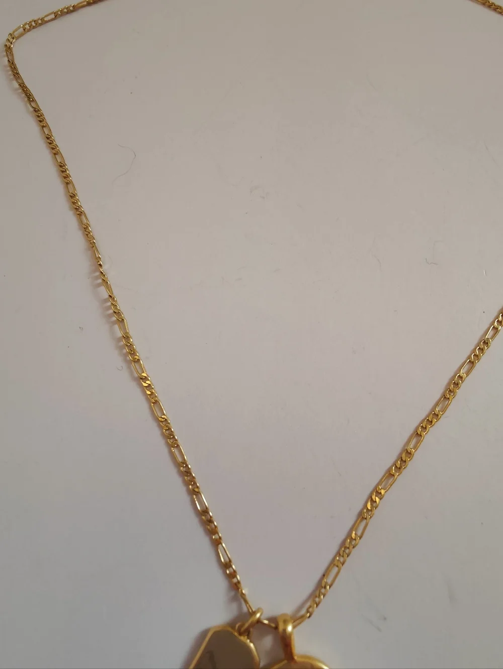 Madewell Gold Tone Layered Pendant Necklace Double Charm Disc Tag 18-21 In - Picture 6 of 9